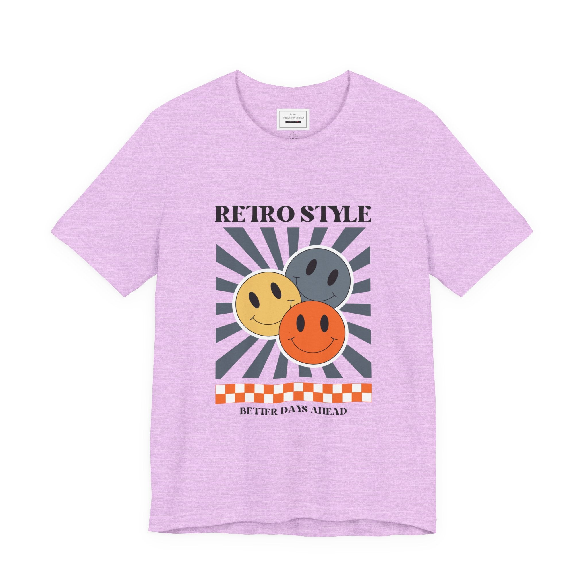 Retro Smiley Tee — "Retro Style" Graphic Short Sleeve