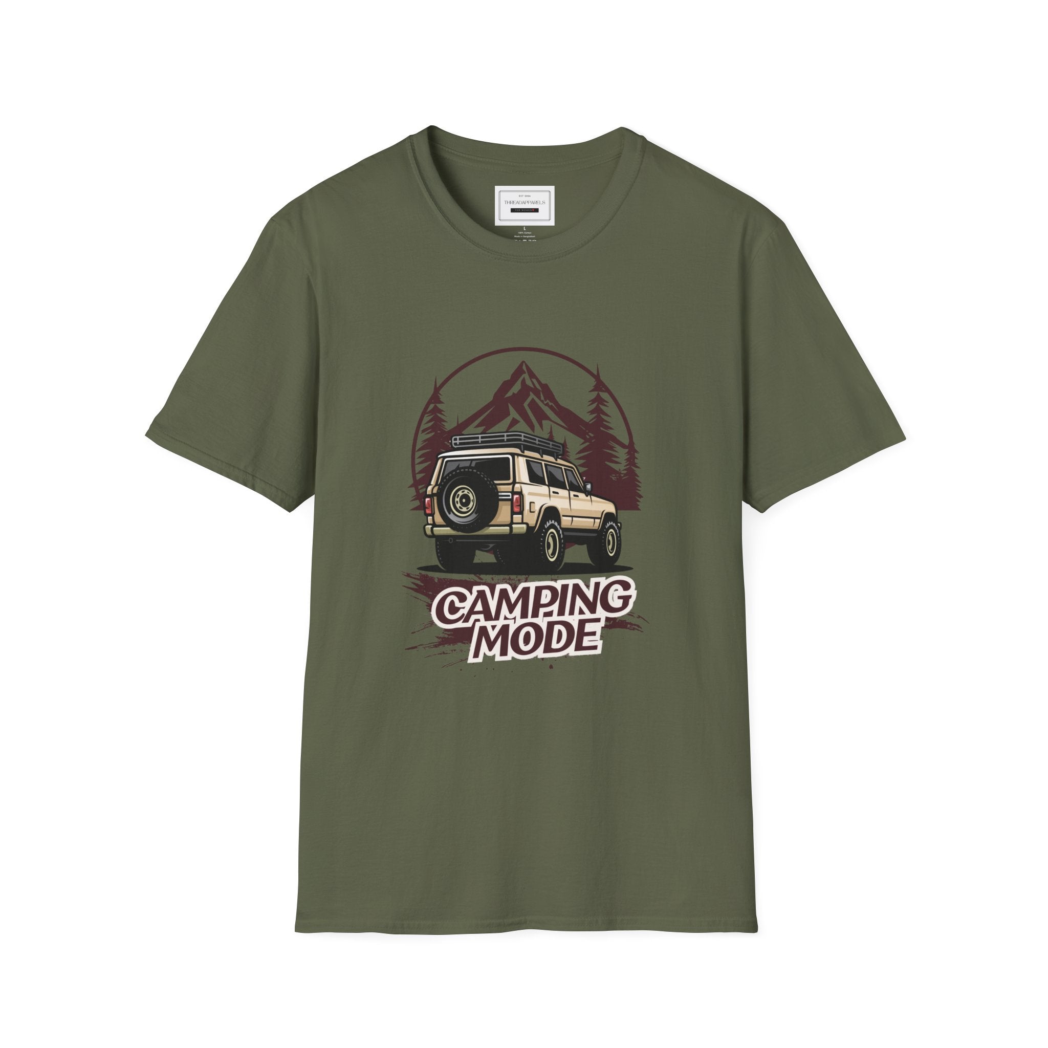 Camping Mode T-Shirt — Vintage Off-Road Camper Tee