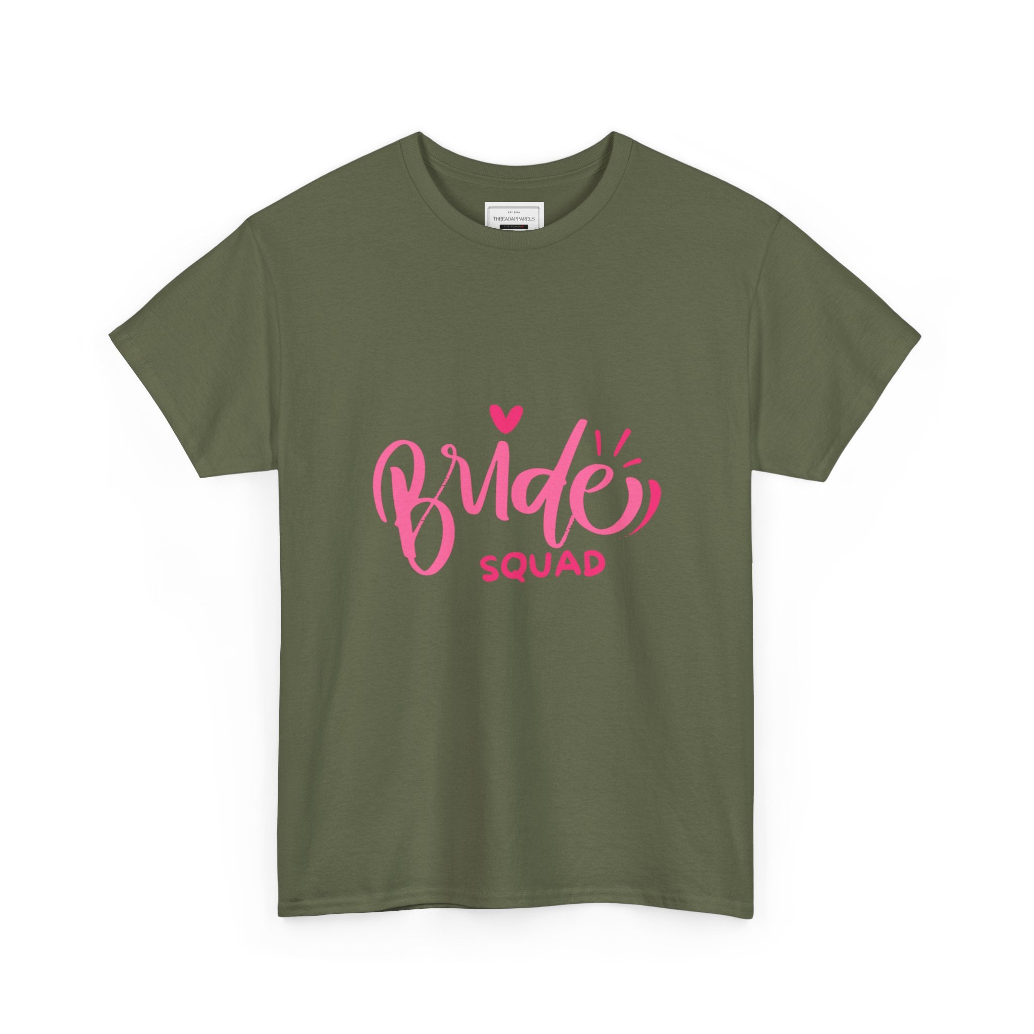 Bride Squad T‑Shirt — Pink Script Bachelorette Party Tee