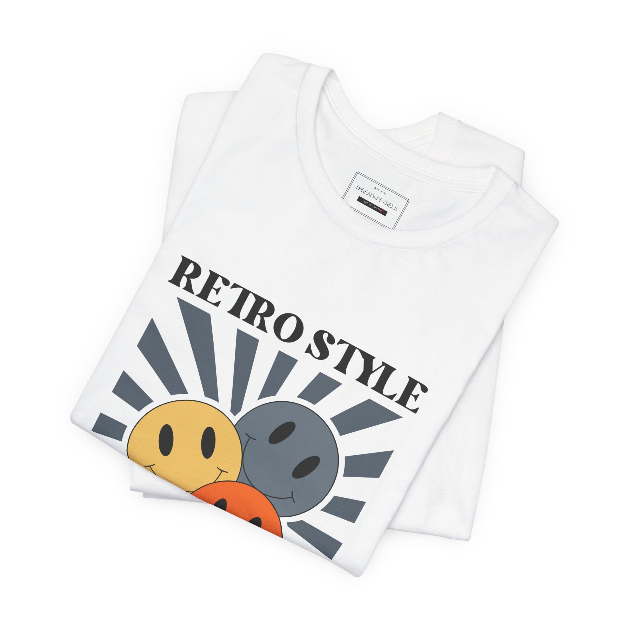 Retro Smiley Tee — "Retro Style" Graphic Short Sleeve
