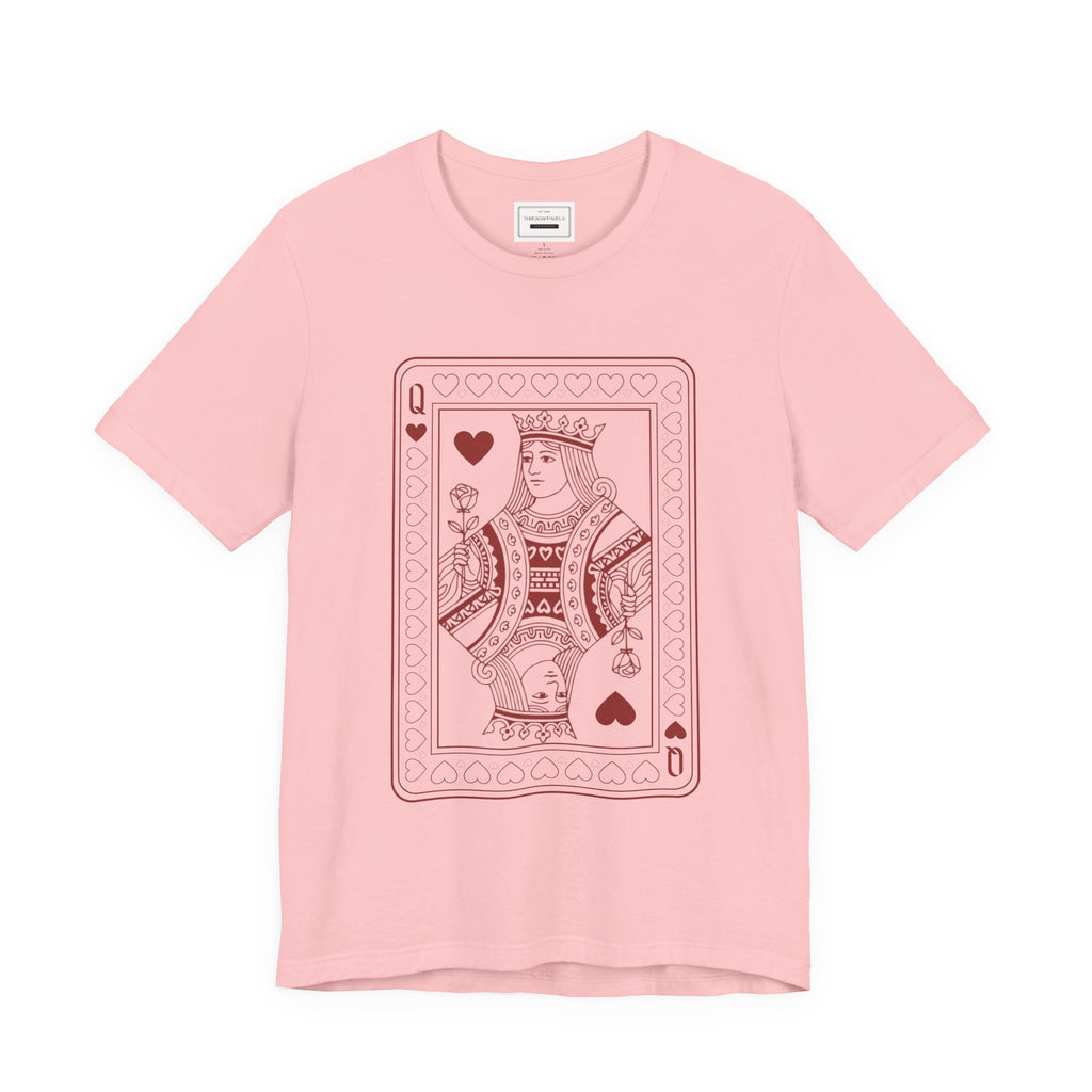 Queen of Hearts Playing Card T‑Shirt – Vintage Casino Graphic Tee