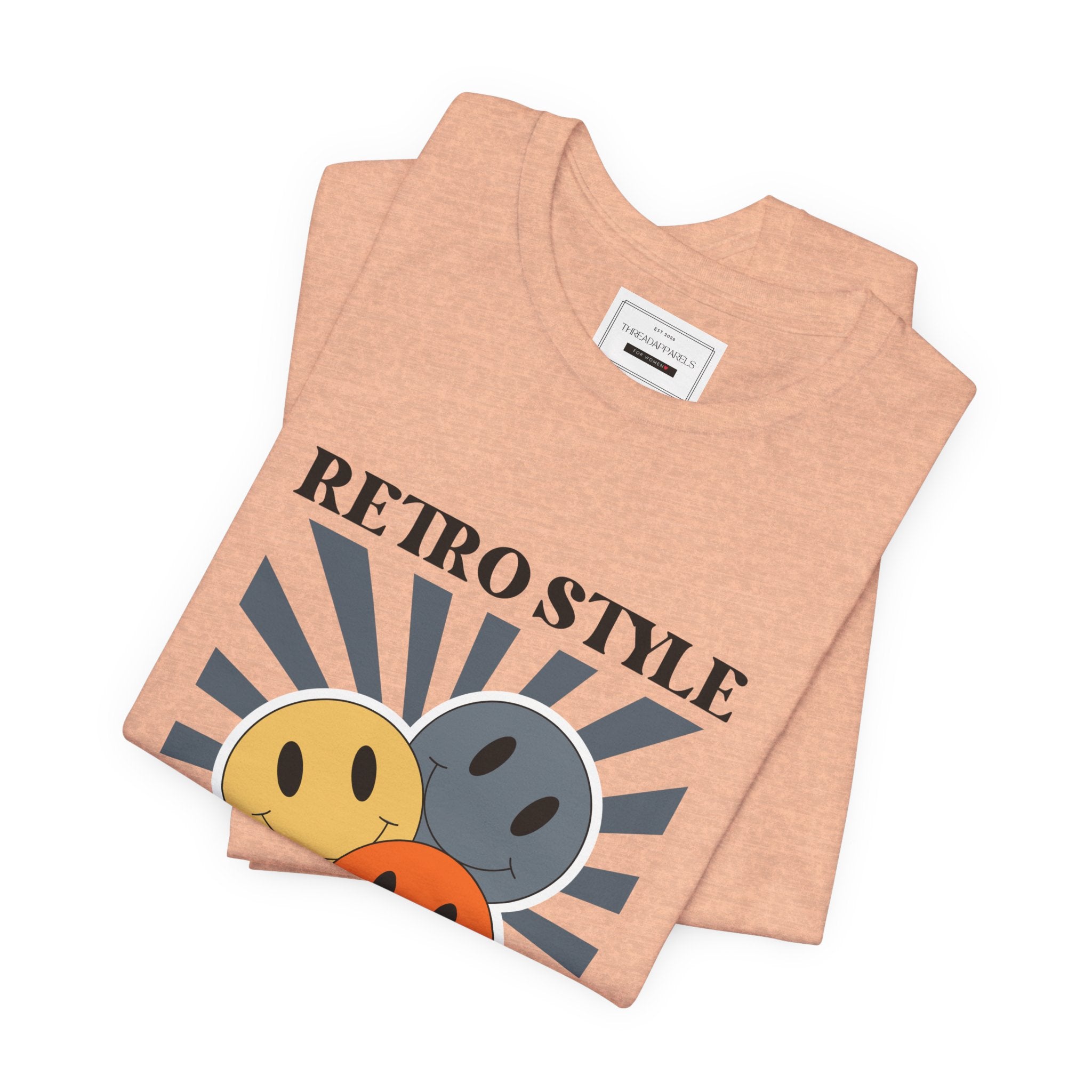 Retro Smiley Tee — "Retro Style" Graphic Short Sleeve