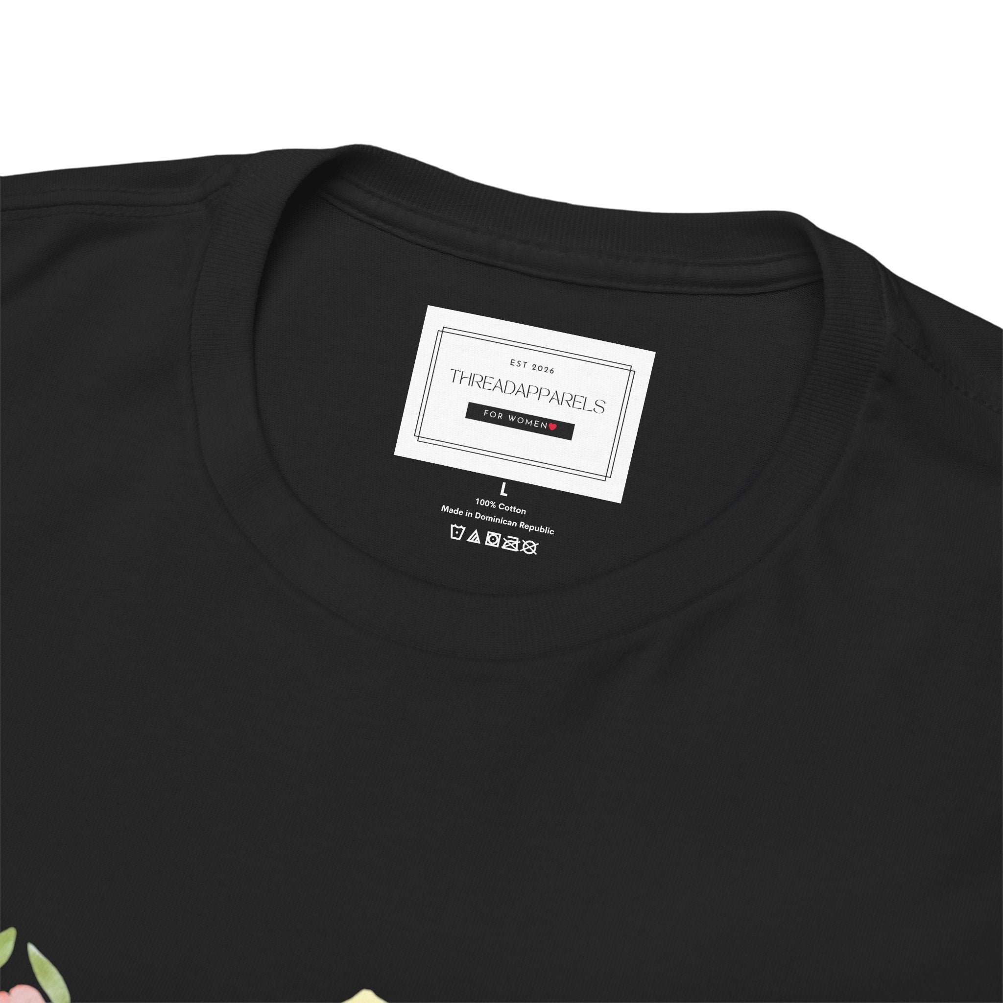Bride Floral Tee — Gold Frame & Pink Rose Bachelorette Shirt