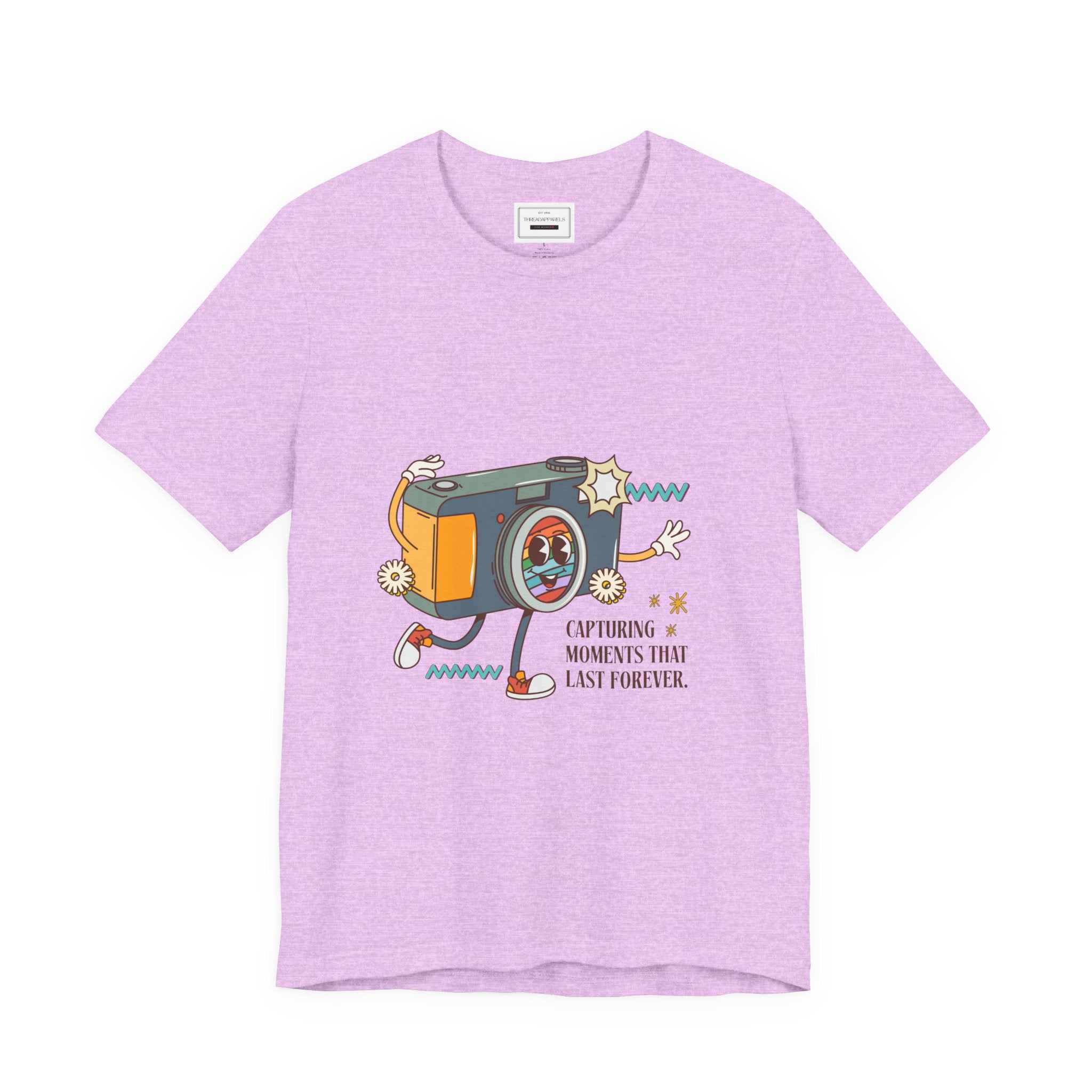 Camera Graphic Tee — "Capturing Moments That Last Forever" Vintage Film Photography T-Shirt