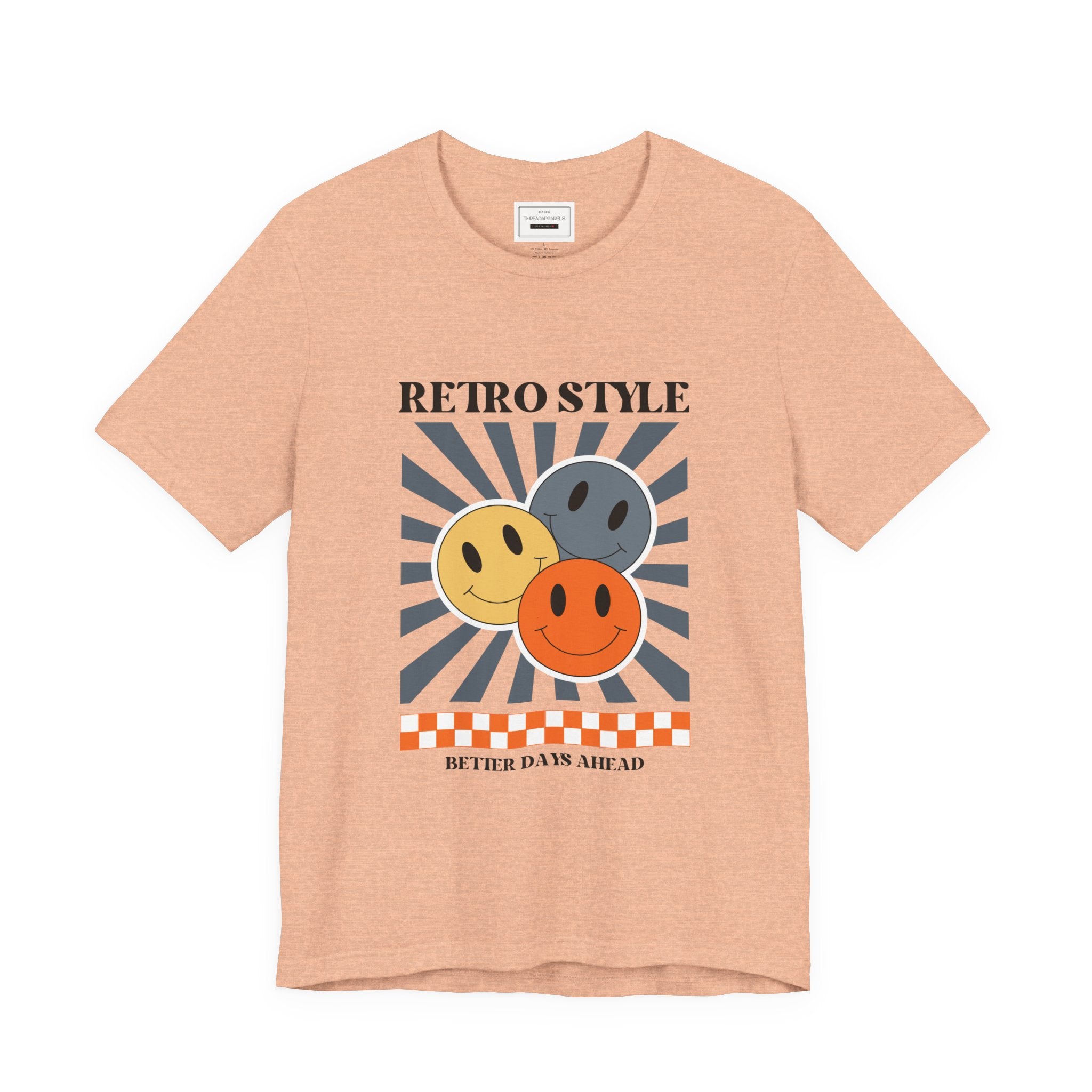 Retro Smiley Tee — "Retro Style" Graphic Short Sleeve
