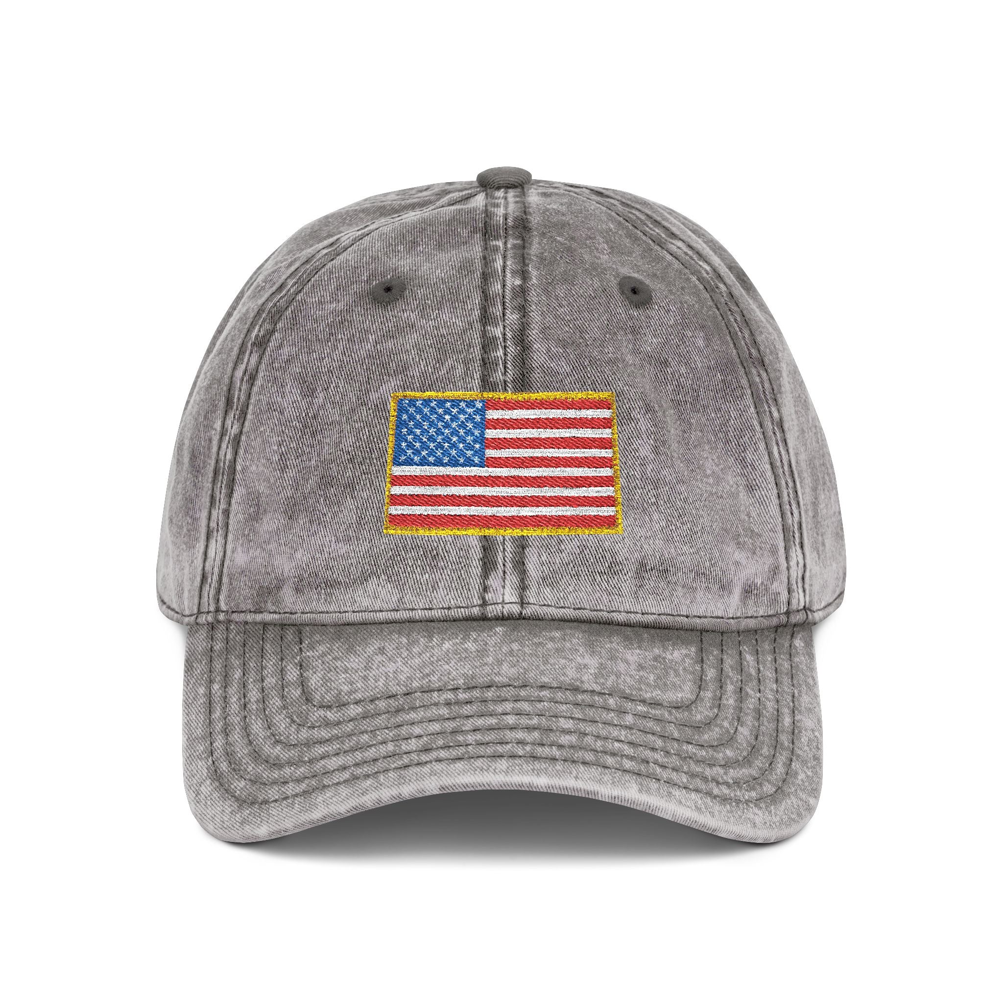 Embroidered Vintage American Flag Cap —  Hat for Patriotic Gifts