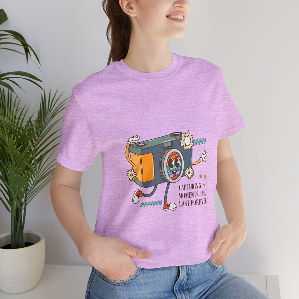 Camera Graphic Tee — "Capturing Moments That Last Forever" Vintage Film Photography T-Shirt