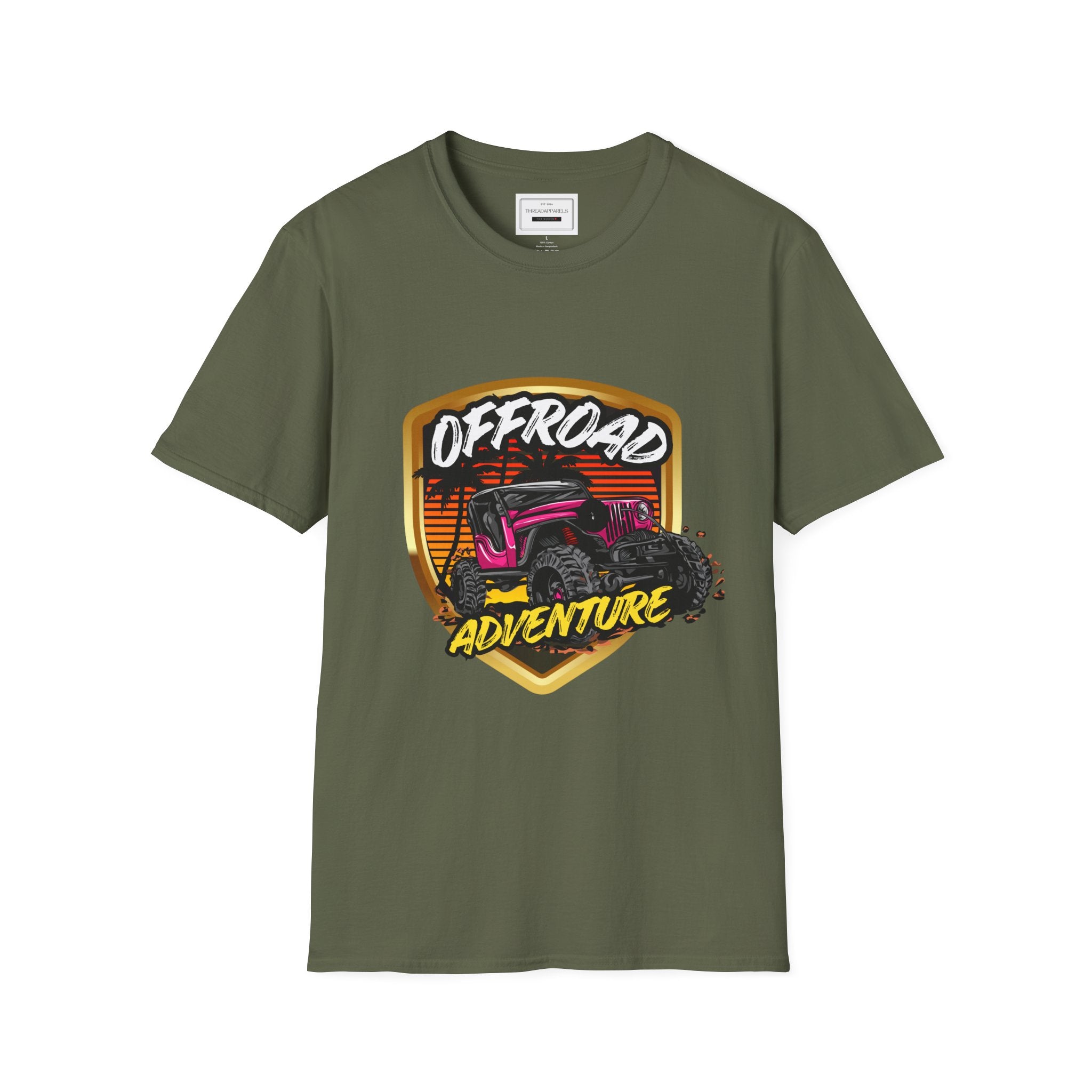 Offroad Adventure T-Shirt - Vintage Jeep Badge Graphic Tee
