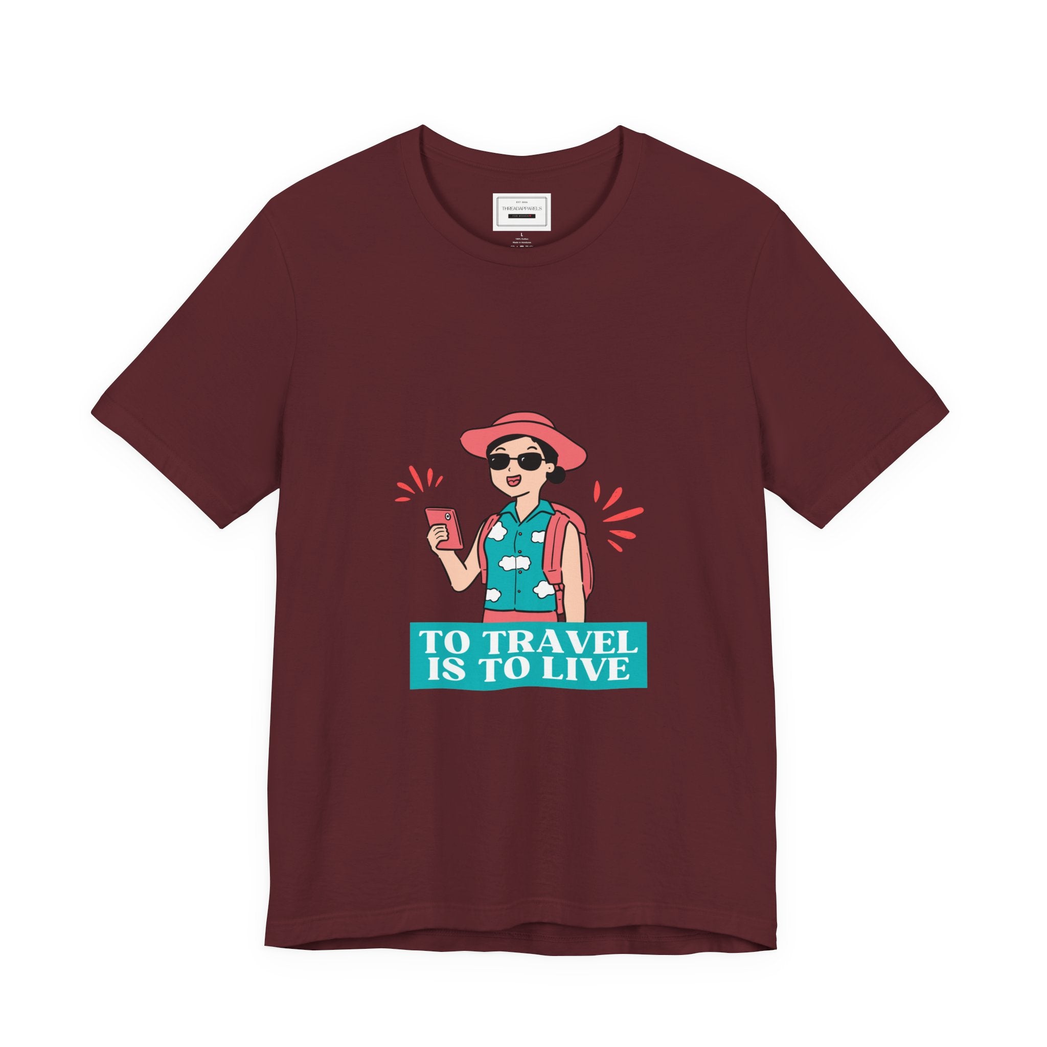 Travel Lover T‑Shirt — "To Travel Is To Live" Graphic Tee