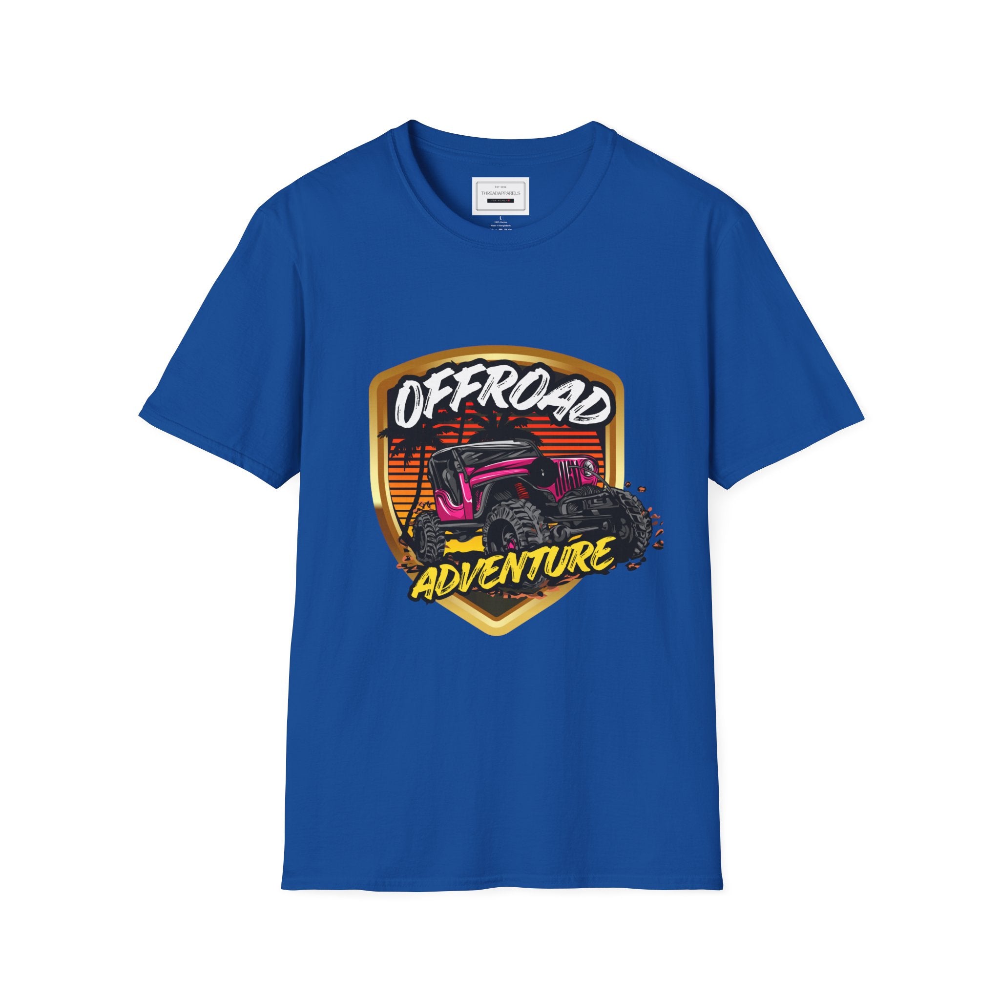 Offroad Adventure T-Shirt - Vintage Jeep Badge Graphic Tee