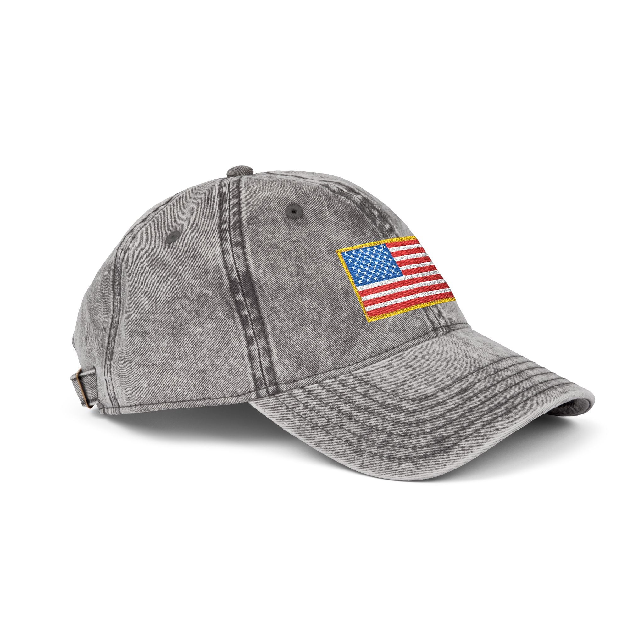 Embroidered Vintage American Flag Cap —  Hat for Patriotic Gifts