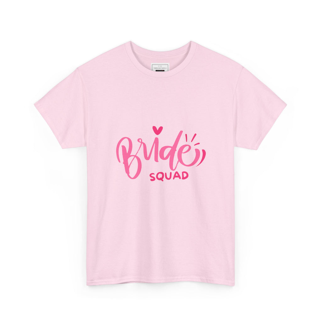 Bride Squad T‑Shirt — Pink Script Bachelorette Party Tee