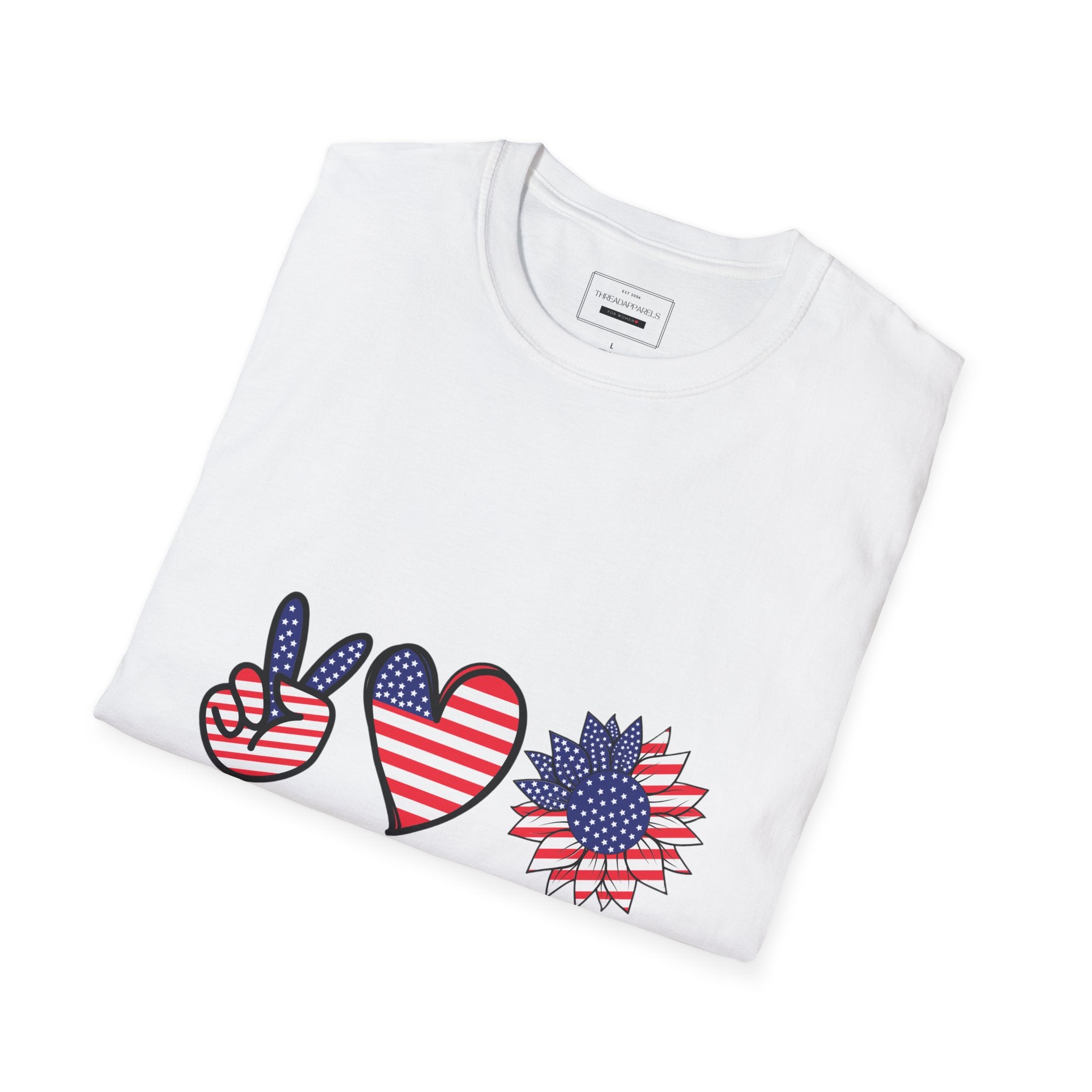 Peace Love America T-Shirt — Patriotic 4th of July Tee