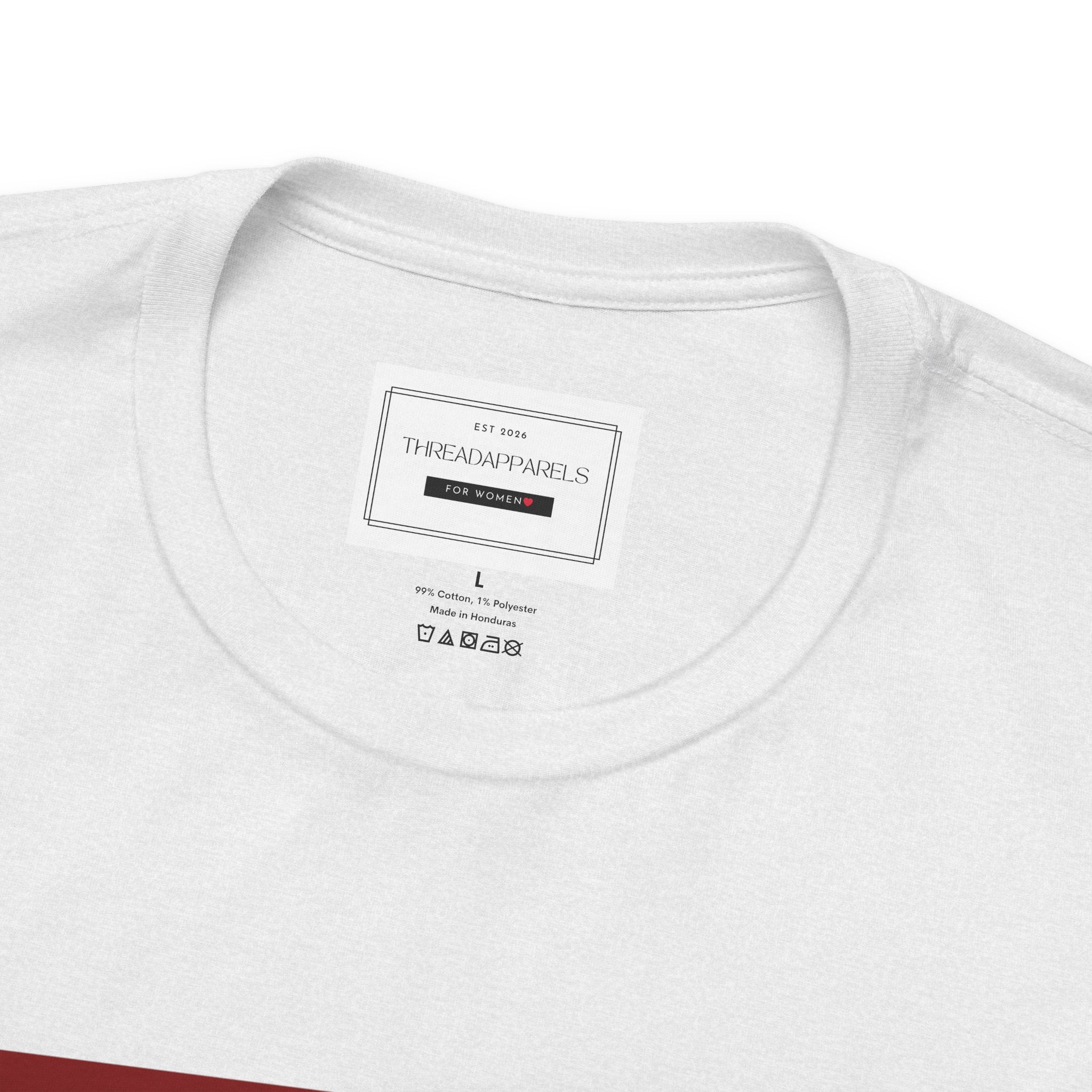 White Flowers Graphic Tee — Floral Square Print T-Shirt