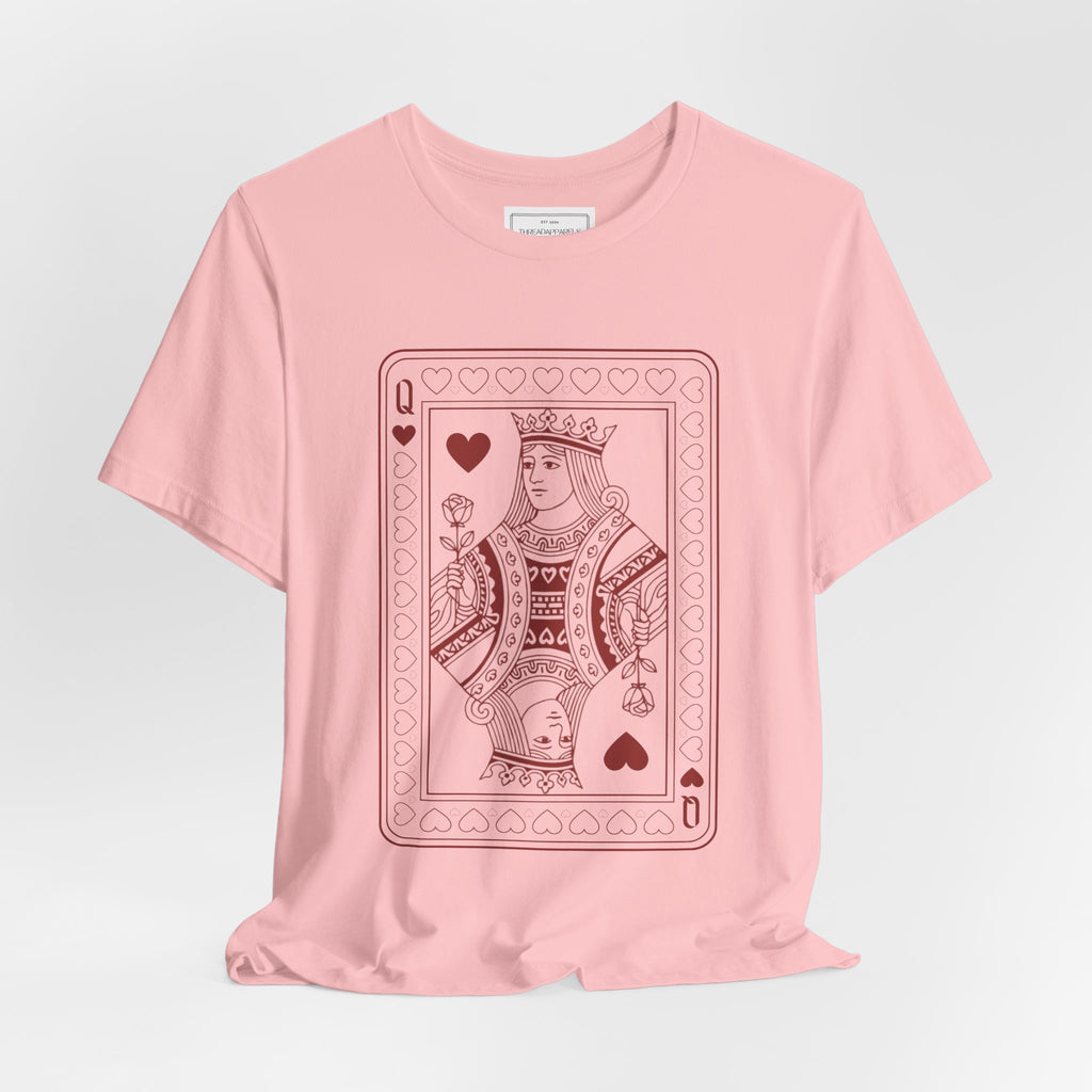 Queen of Hearts Playing Card T‑Shirt – Vintage Casino Graphic Tee