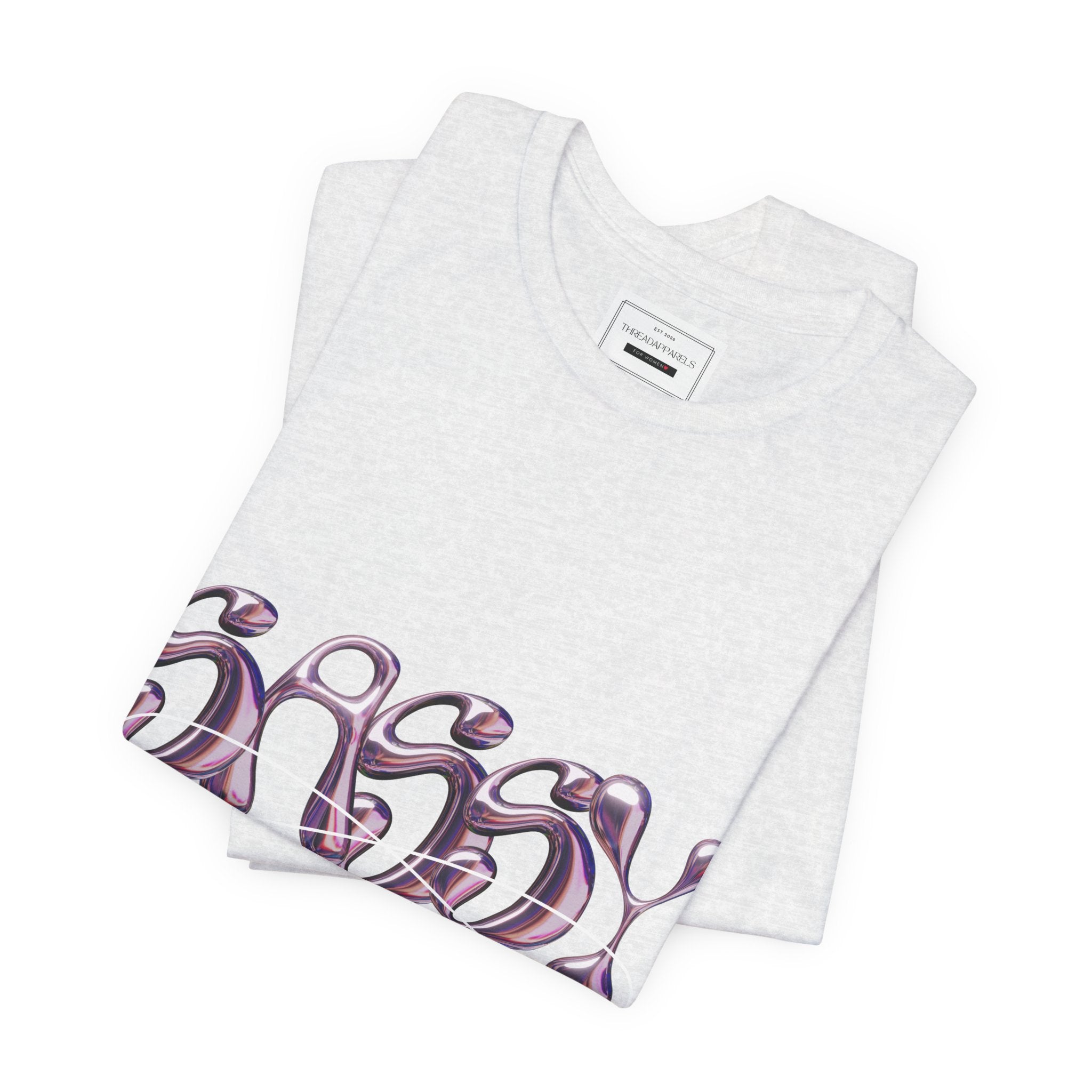 Sassy Girl Tee — Retro Bubble Letter Graphic Shirt