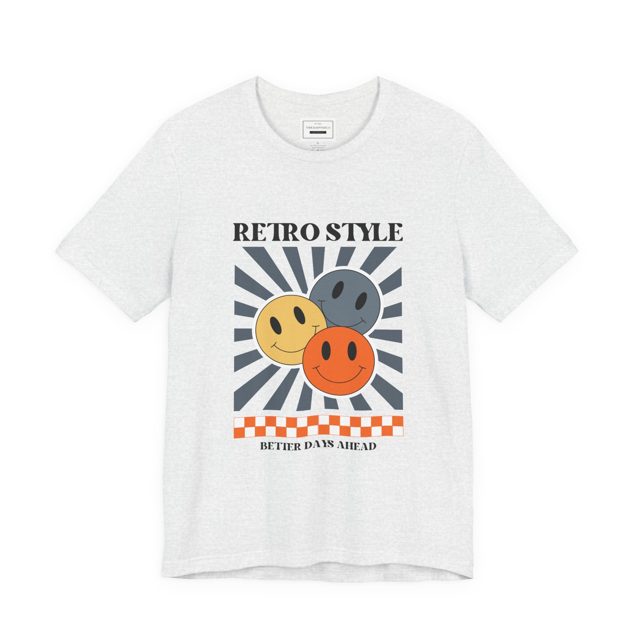 Retro Smiley Tee — "Retro Style" Graphic Short Sleeve