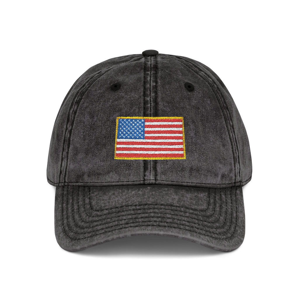 Embroidered Vintage American Flag Cap —  Hat for Patriotic Gifts