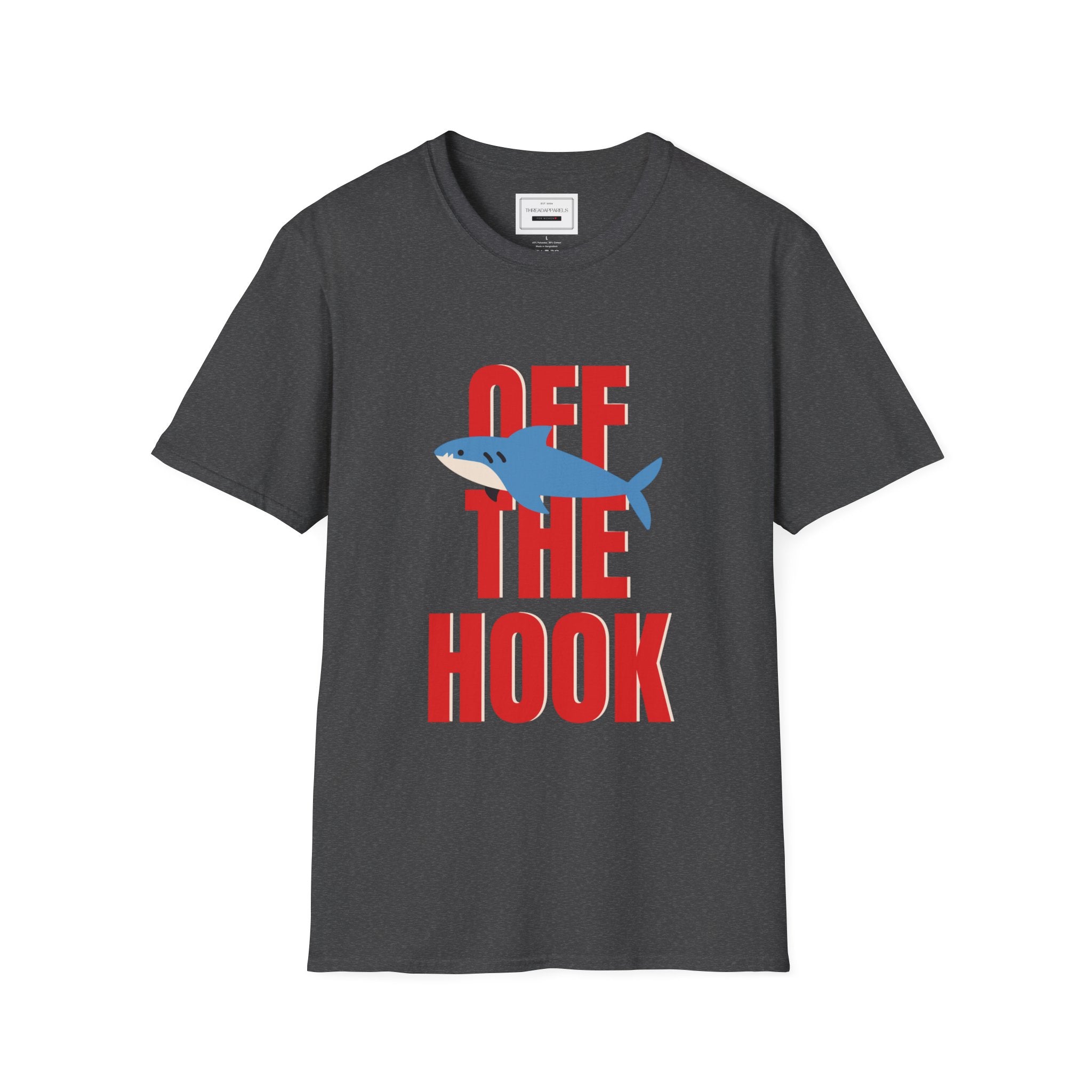 Off The Hook Shark T-Shirt — Funny Fishing Graphic Tee