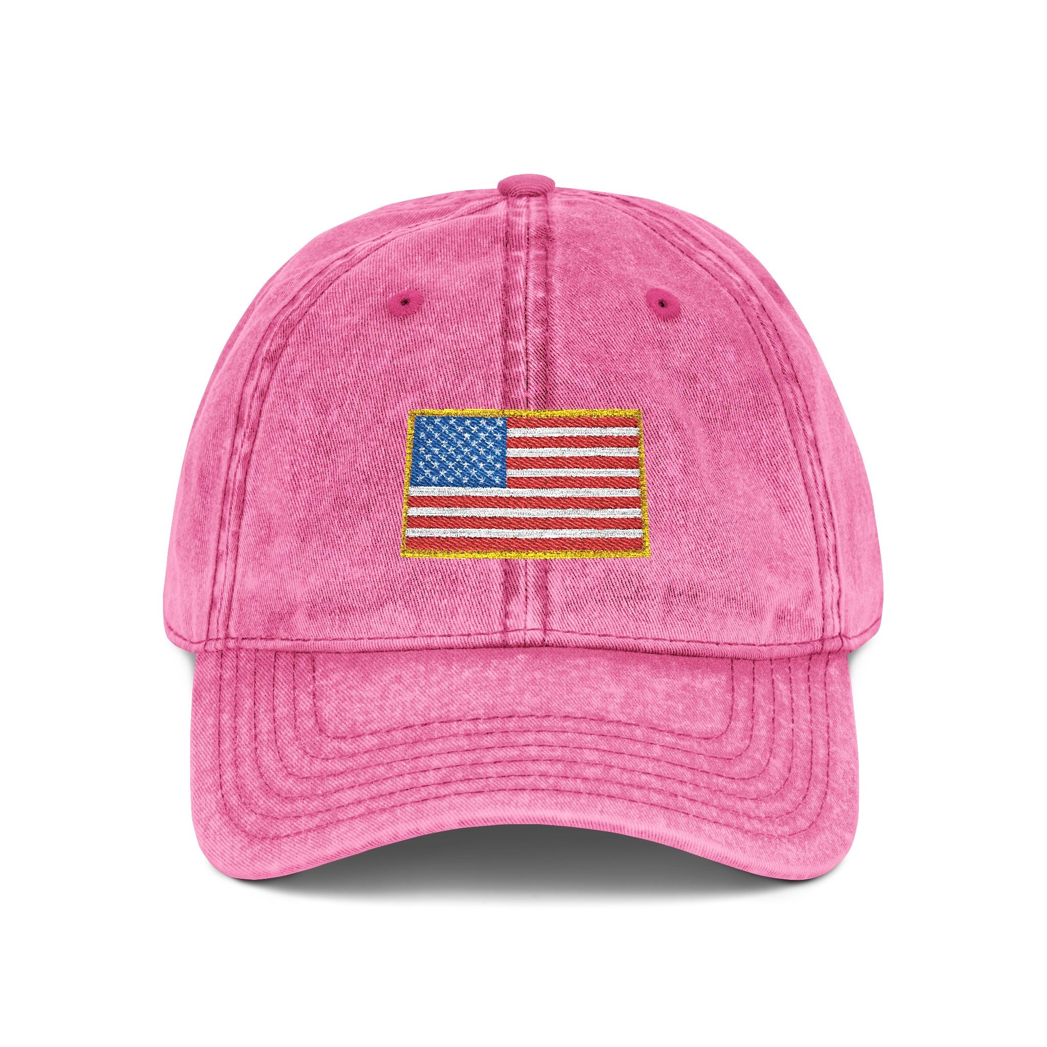 Embroidered Vintage American Flag Cap —  Hat for Patriotic Gifts