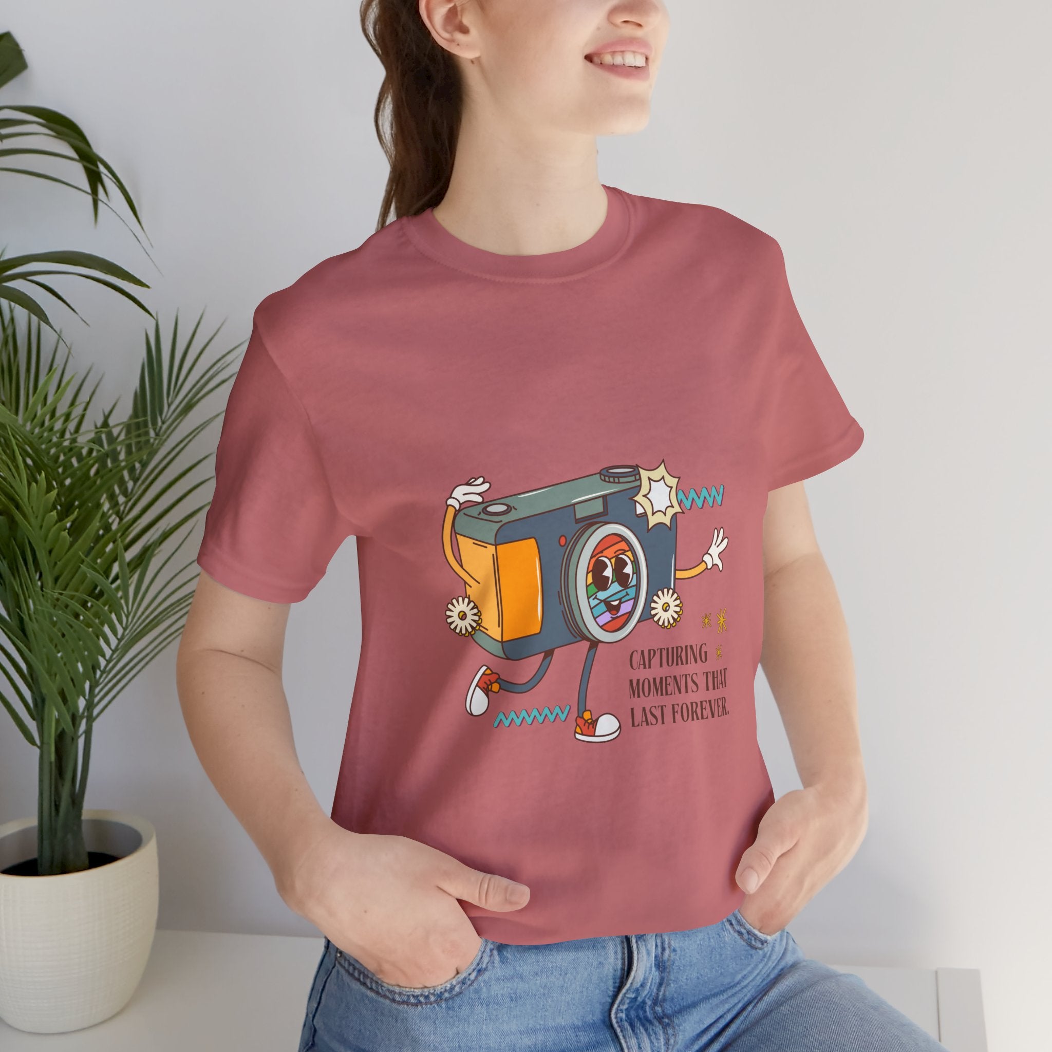 Camera Graphic Tee — "Capturing Moments That Last Forever" Vintage Film Photography T-Shirt