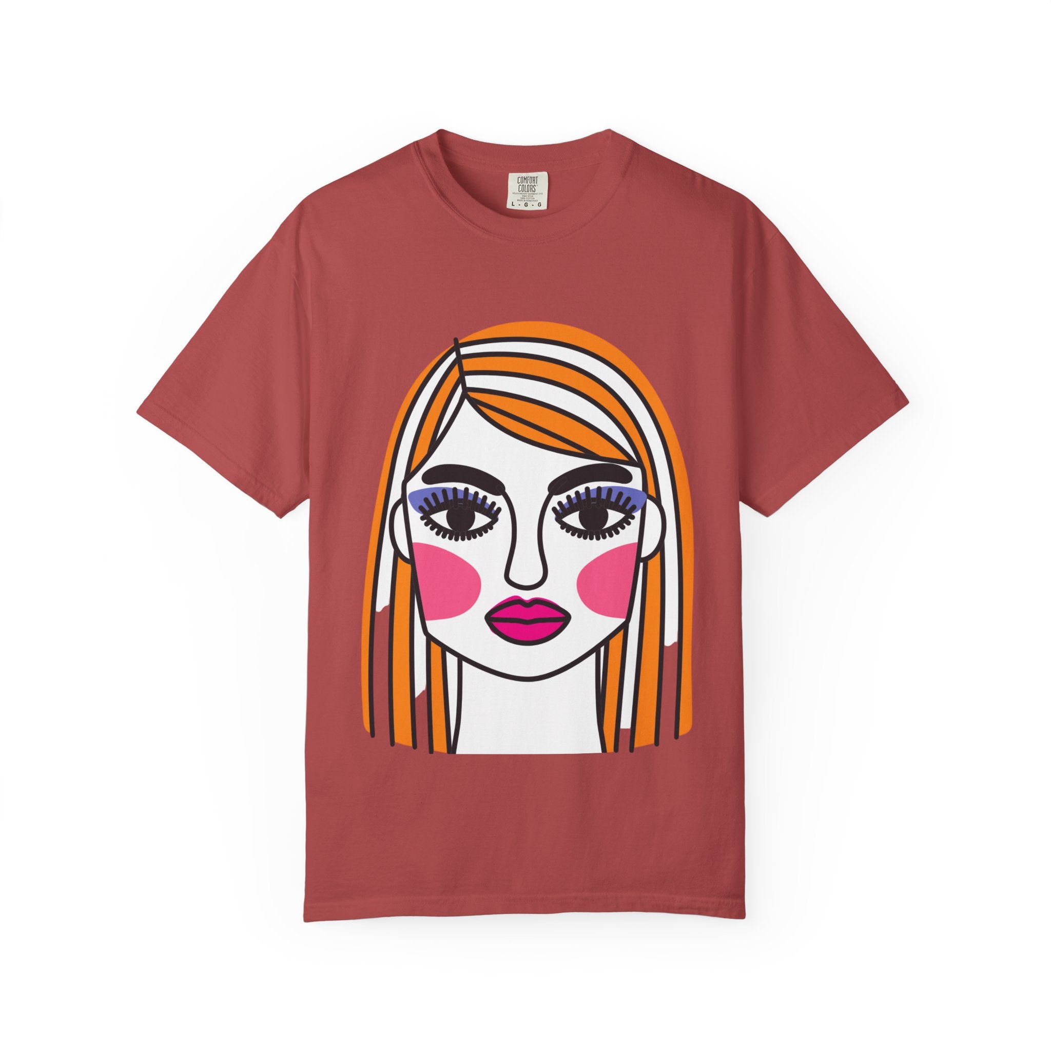 Pop Art Portrait T‑Shirt — Graphic Women's Face Tee