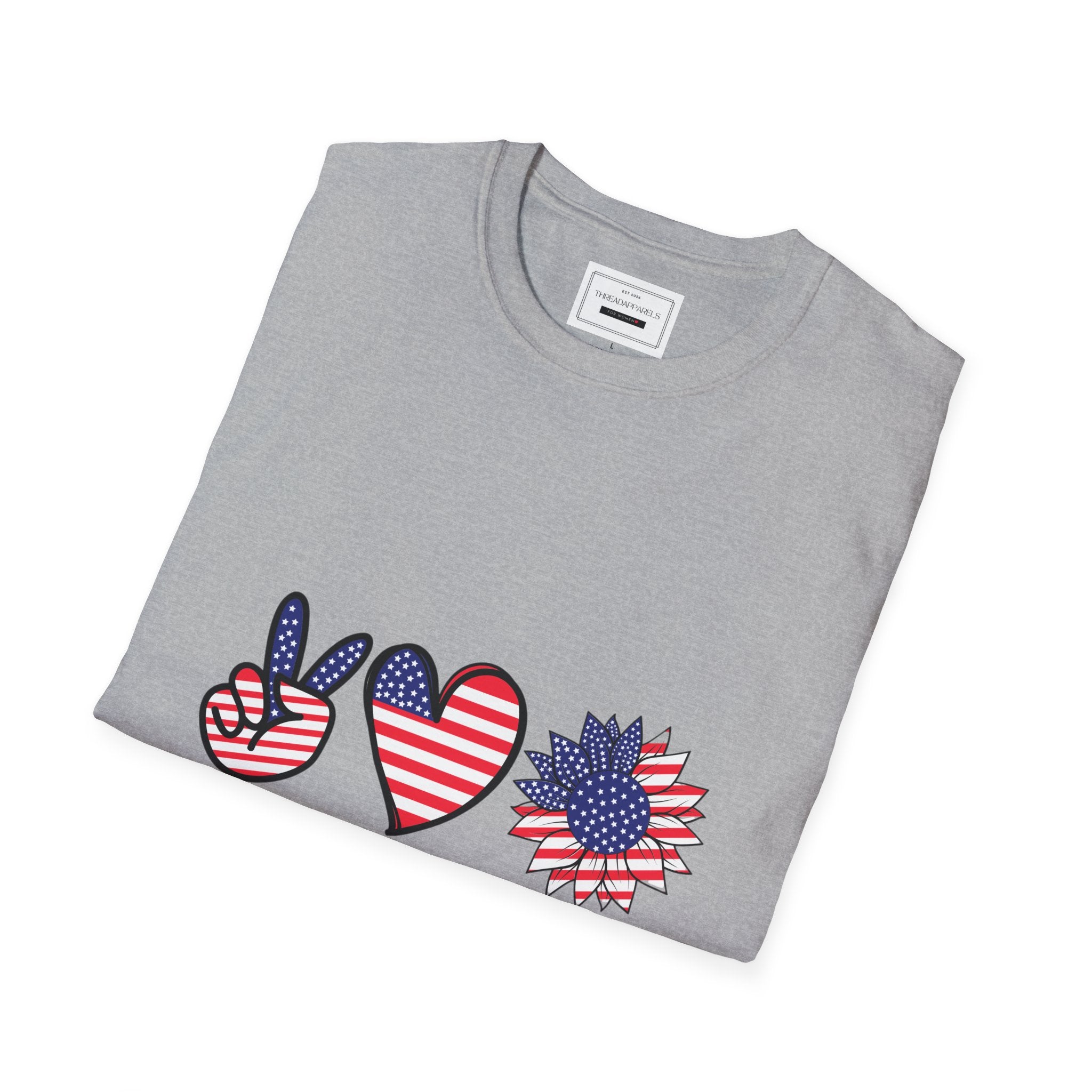 Peace Love America T-Shirt — Patriotic 4th of July Tee