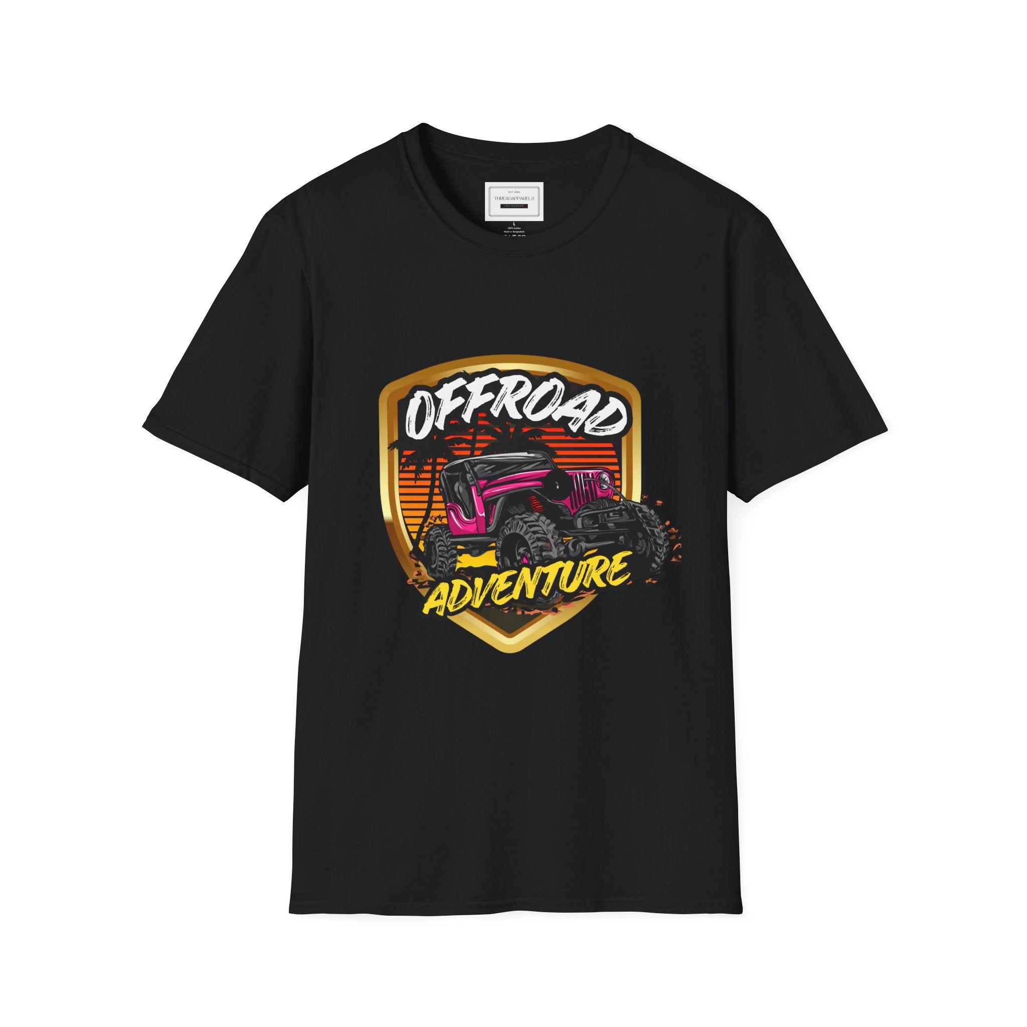 Offroad Adventure T-Shirt - Vintage Jeep Badge Graphic Tee