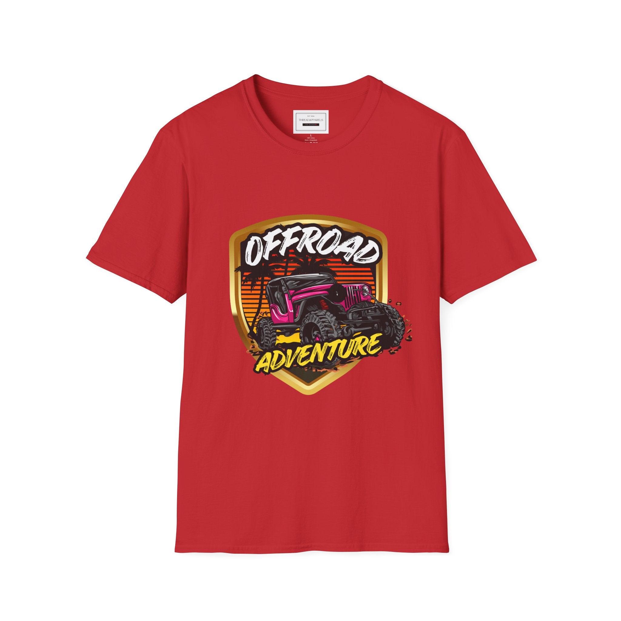 Offroad Adventure T-Shirt - Vintage Jeep Badge Graphic Tee