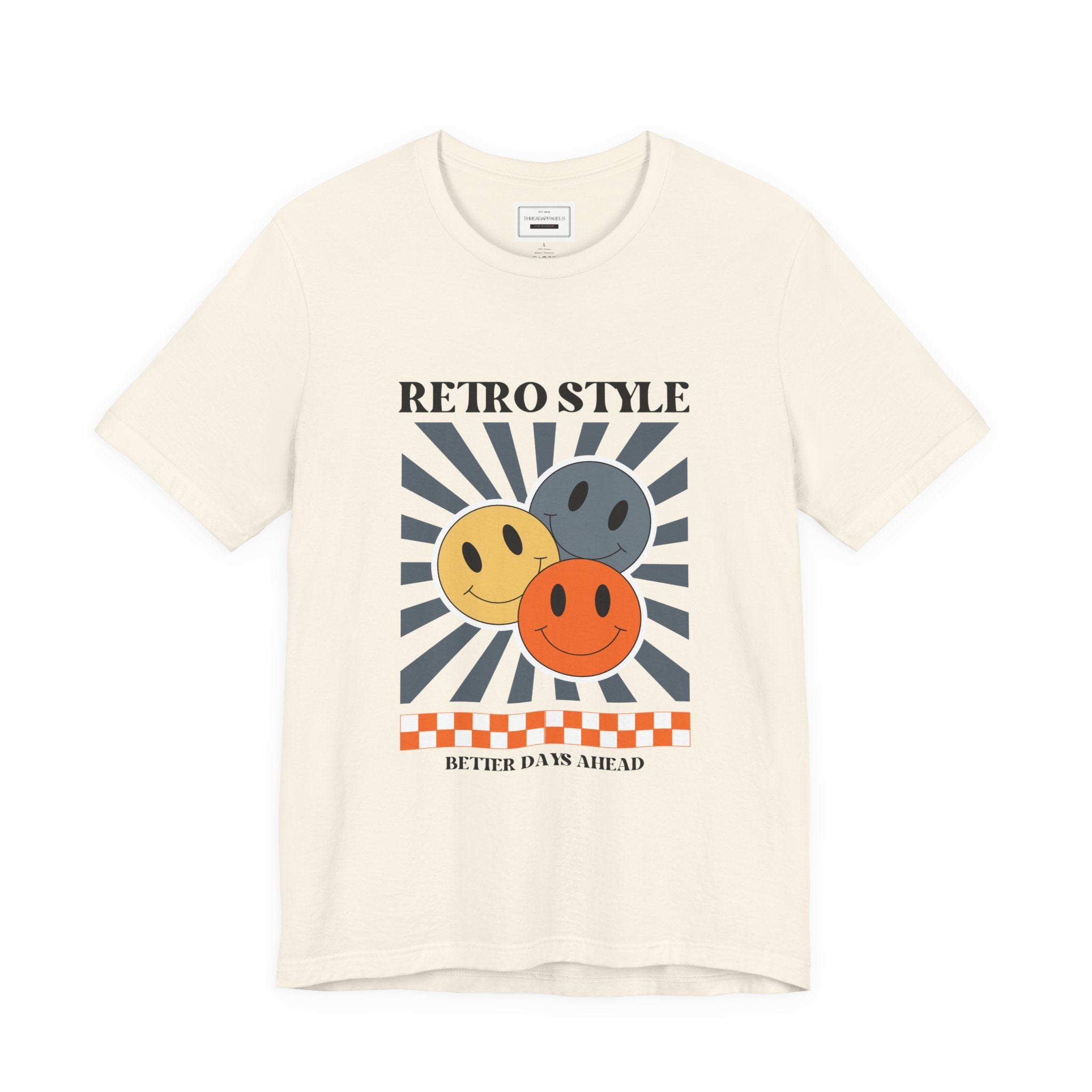 Retro Smiley Tee — "Retro Style" Graphic Short Sleeve