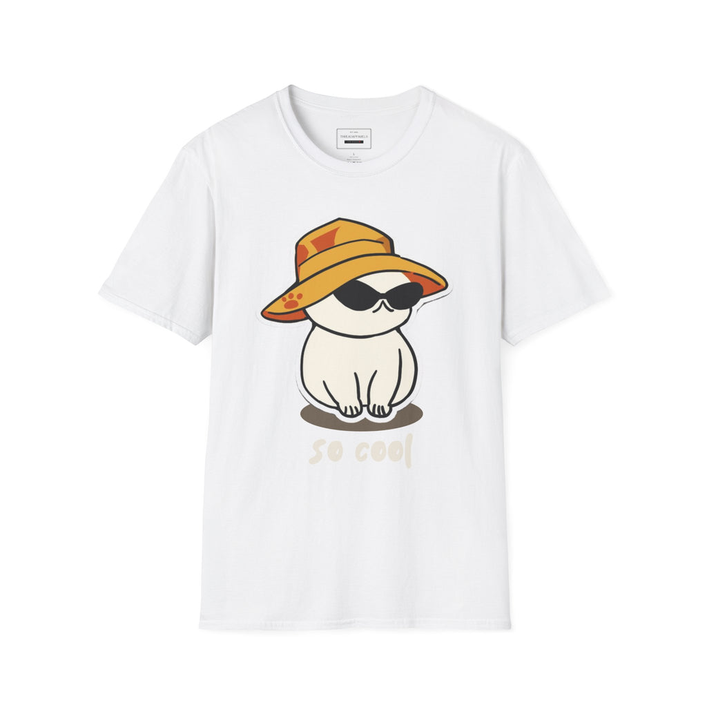 So Cool Cat T-Shirt — Cute Cat in Sun Hat & Sunglasses Graphic Tee
