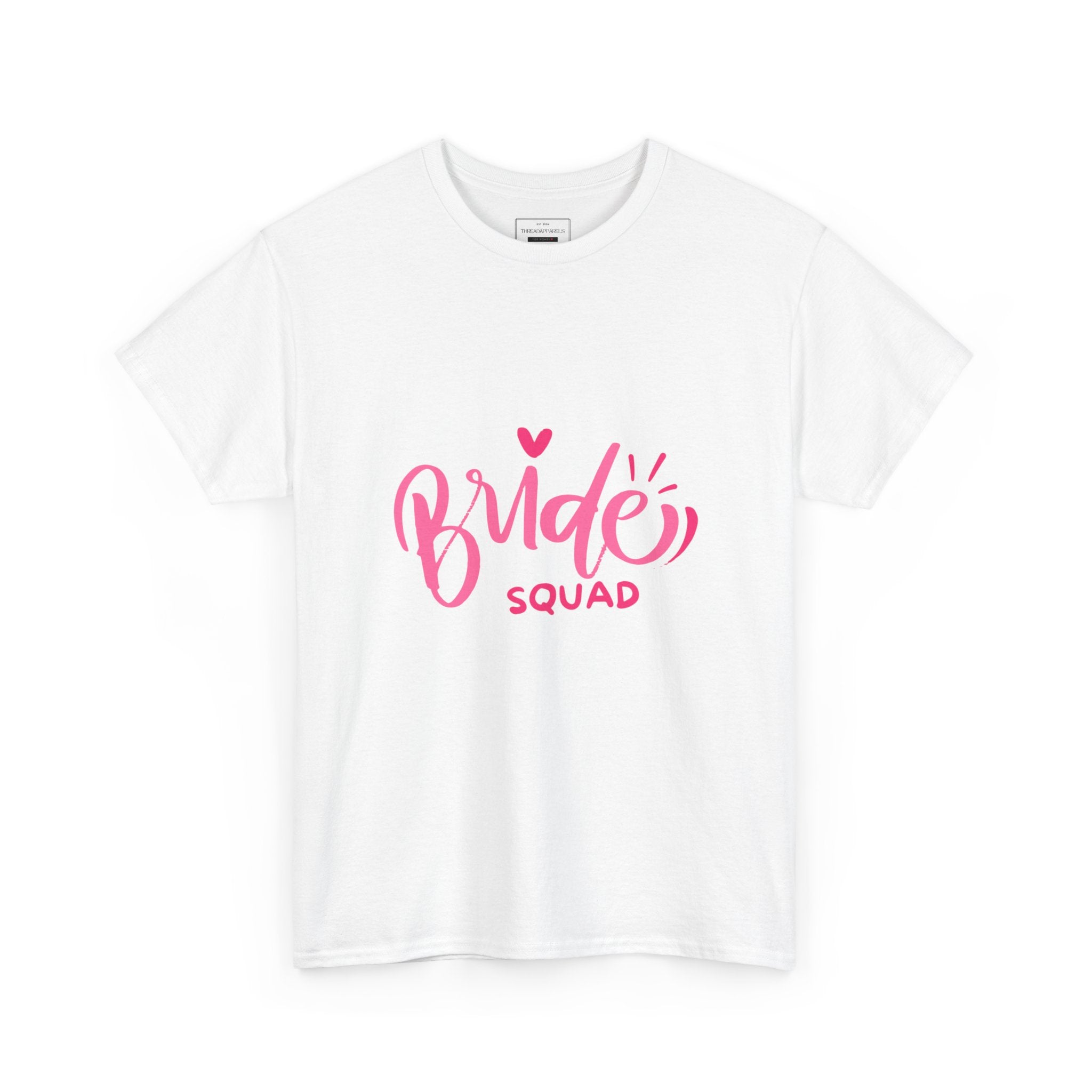 Bride Squad T‑Shirt — Pink Script Bachelorette Party Tee