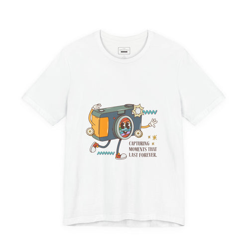 Camera Graphic Tee — "Capturing Moments That Last Forever" Vintage Film Photography T-Shirt