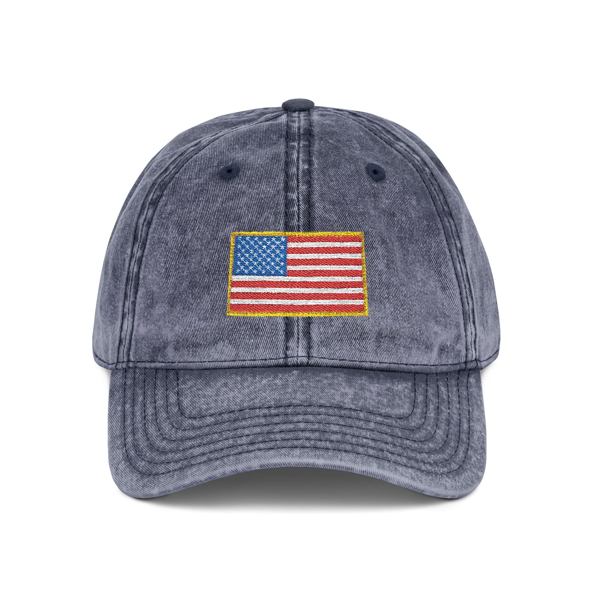 Embroidered Vintage American Flag Cap —  Hat for Patriotic Gifts
