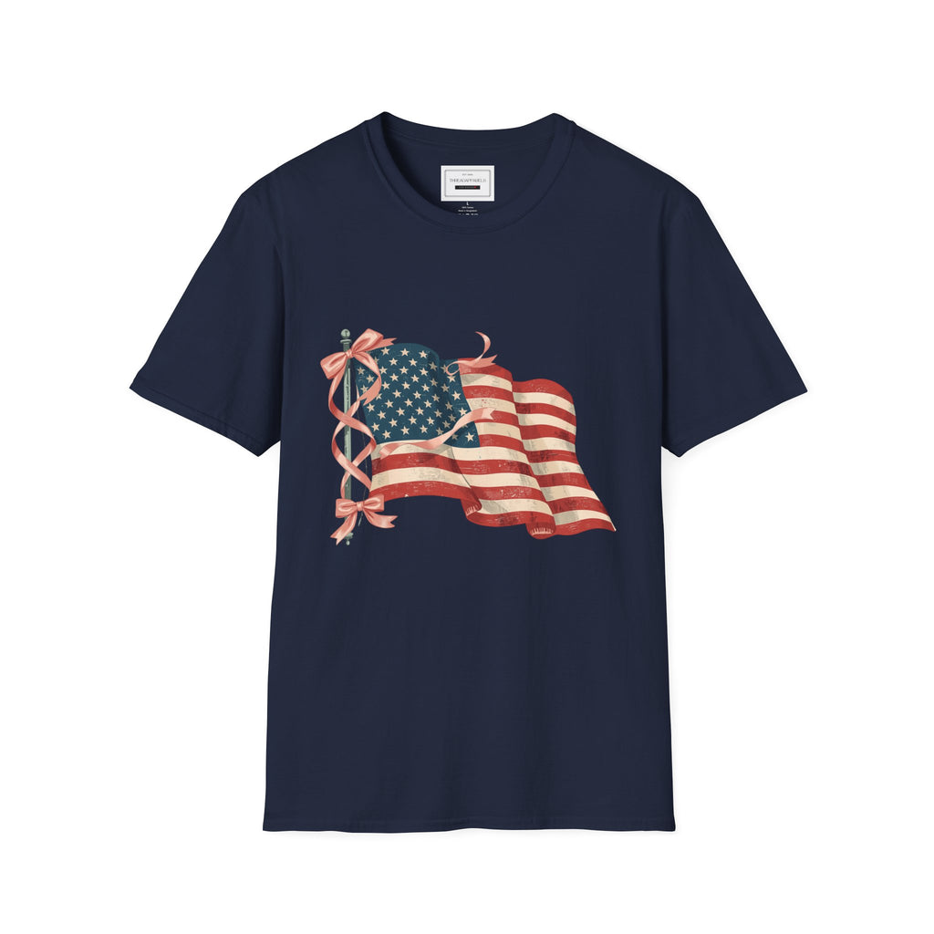 Vintage American Flag T-Shirt — Distressed Patriotic Tee for 4th of July